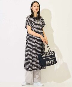 GEORGES RECH / ジョルジュ・レッシュ ロング・マキシ丈ワンピース | [日本製]ランダムボーダーAラインジャージーワンピース