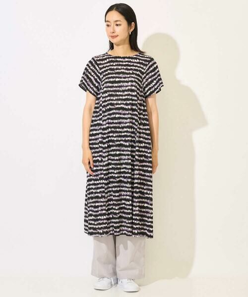 GEORGES RECH / ジョルジュ・レッシュ ロング・マキシ丈ワンピース | [日本製]ランダムボーダーAラインジャージーワンピース | 詳細1
