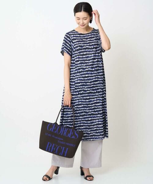 GEORGES RECH / ジョルジュ・レッシュ ロング・マキシ丈ワンピース | [日本製]ランダムボーダーAラインジャージーワンピース | 詳細14