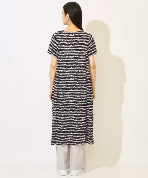 GEORGES RECH / ジョルジュ・レッシュ ロング・マキシ丈ワンピース | [日本製]ランダムボーダーAラインジャージーワンピース | 詳細3