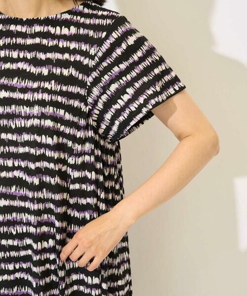 GEORGES RECH / ジョルジュ・レッシュ ロング・マキシ丈ワンピース | [日本製]ランダムボーダーAラインジャージーワンピース | 詳細5