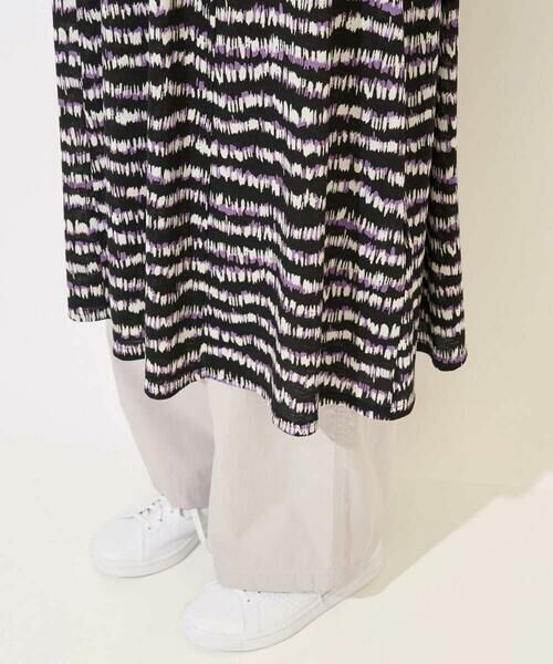 GEORGES RECH / ジョルジュ・レッシュ ロング・マキシ丈ワンピース | [日本製]ランダムボーダーAラインジャージーワンピース | 詳細6