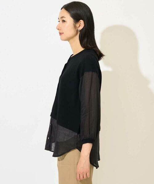 GEORGES RECH / ジョルジュ・レッシュ カーディガン・ボレロ | リネンライクコットンシアーカーディガン | 詳細5