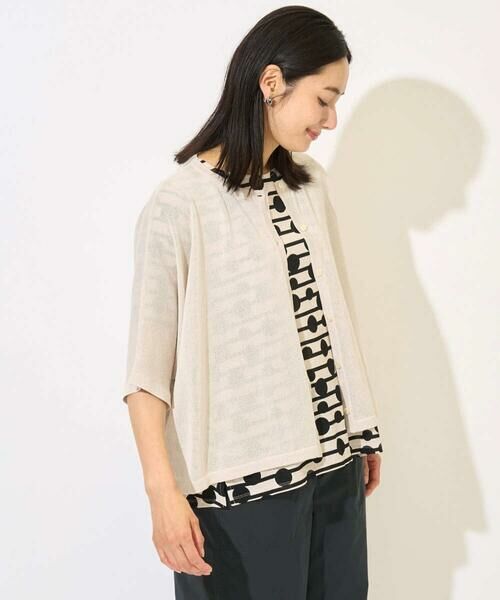 GEORGES RECH / ジョルジュ・レッシュ カーディガン・ボレロ | ペーパーヤーンドルマンスリーブカーディガン | 詳細4