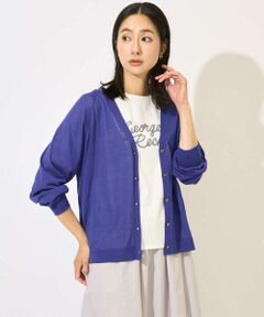 GEORGES RECH / ジョルジュ・レッシュ カーディガン・ボレロ | アイレット8分袖カーディガン