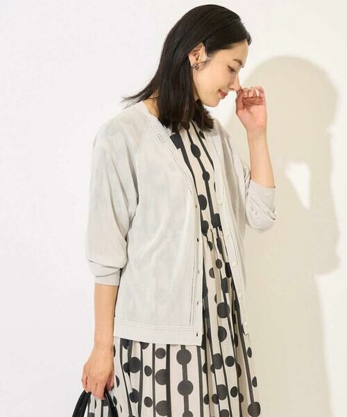 GEORGES RECH / ジョルジュ・レッシュ カーディガン・ボレロ | アイレット8分袖カーディガン | 詳細1