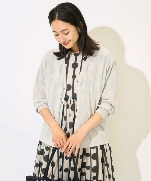 GEORGES RECH / ジョルジュ・レッシュ カーディガン・ボレロ | アイレット8分袖カーディガン | 詳細2