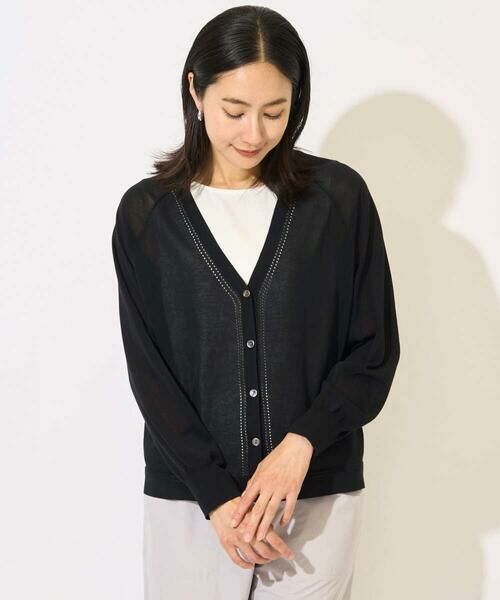 GEORGES RECH / ジョルジュ・レッシュ カーディガン・ボレロ | アイレット8分袖カーディガン | 詳細5
