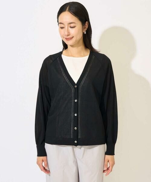 GEORGES RECH / ジョルジュ・レッシュ カーディガン・ボレロ | アイレット8分袖カーディガン | 詳細6