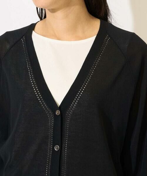 GEORGES RECH / ジョルジュ・レッシュ カーディガン・ボレロ | アイレット8分袖カーディガン | 詳細9