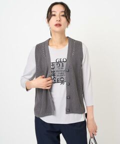 GEORGES RECH / ジョルジュ・レッシュ ベスト | リネンライクニットベスト