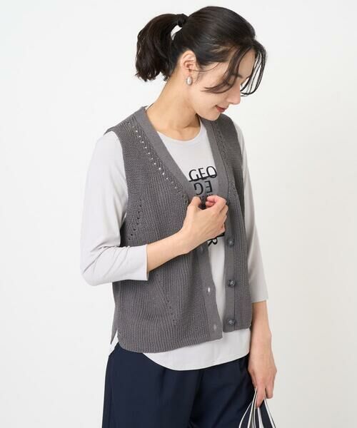 GEORGES RECH / ジョルジュ・レッシュ ベスト | リネンライクニットベスト | 詳細2