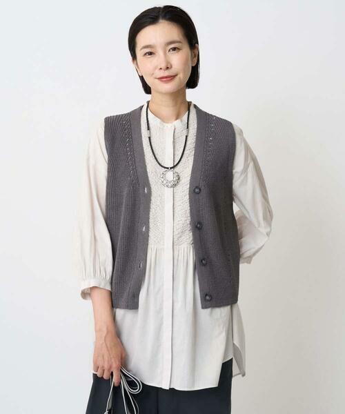 GEORGES RECH / ジョルジュ・レッシュ ベスト | リネンライクニットベスト | 詳細3