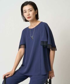 GEORGES RECH / ジョルジュ・レッシュ シャツ・ブラウス | [接触冷感/吸水速乾]シアーレースケープブラウス