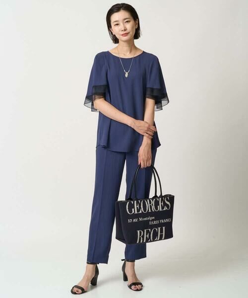GEORGES RECH / ジョルジュ・レッシュ シャツ・ブラウス | [接触冷感/吸水速乾]シアーレースケープブラウス | 詳細13