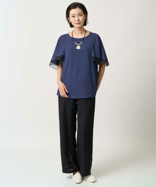 GEORGES RECH / ジョルジュ・レッシュ シャツ・ブラウス | [接触冷感/吸水速乾]シアーレースケープブラウス | 詳細16