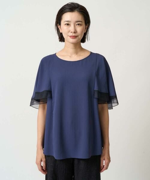 GEORGES RECH / ジョルジュ・レッシュ シャツ・ブラウス | [接触冷感/吸水速乾]シアーレースケープブラウス | 詳細4