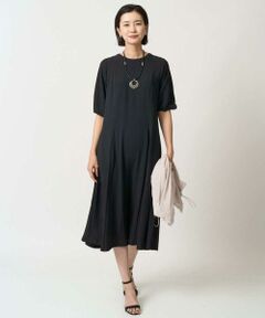 GEORGES RECH / ジョルジュ・レッシュ ロング・マキシ丈ワンピース | [接触冷感/吸水速乾]ボリュームスリーブフレアワンピース
