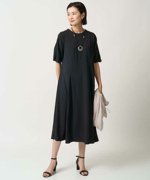 GEORGES RECH / ジョルジュ・レッシュ ロング・マキシ丈ワンピース | [接触冷感/吸水速乾]ボリュームスリーブフレアワンピース | 詳細11