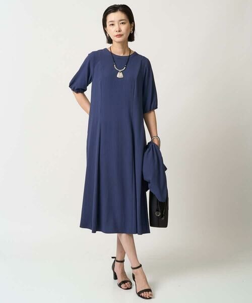 GEORGES RECH / ジョルジュ・レッシュ ロング・マキシ丈ワンピース | [接触冷感/吸水速乾]ボリュームスリーブフレアワンピース | 詳細9