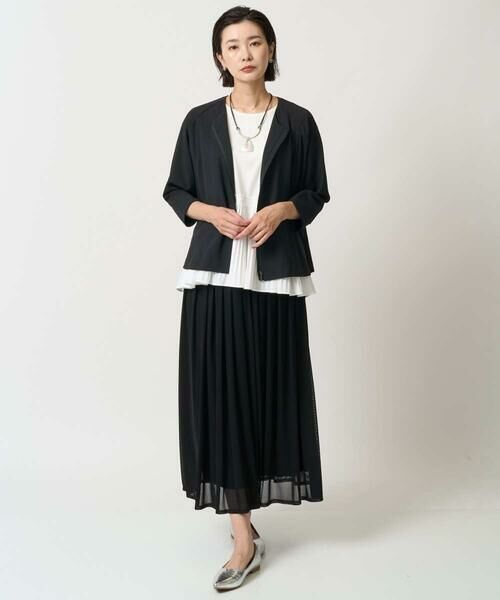 GEORGES RECH / ジョルジュ・レッシュ ロング・マキシ丈スカート | シアーストライプスカート | 詳細12