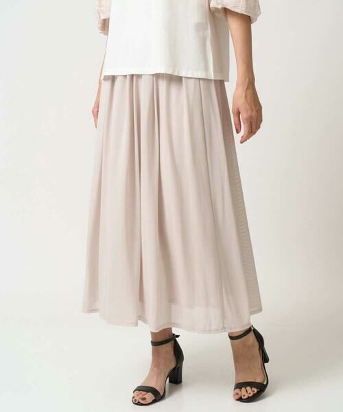 GEORGES RECH / ジョルジュ・レッシュ ロング・マキシ丈スカート | シアーストライプスカート | 詳細2