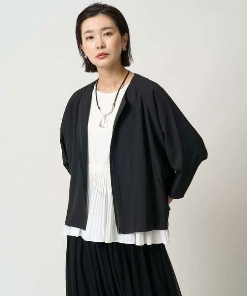 GEORGES RECH / ジョルジュ・レッシュ ノーカラージャケット | [接触冷感/吸水速乾]ドルマンスリーブノーカラージャケット | 詳細3