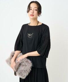 GEORGES RECH / ジョルジュ・レッシュ カットソー | ジャカードバルーンスリーブカットソー