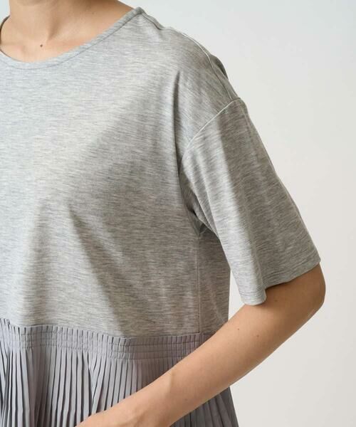 GEORGES RECH / ジョルジュ・レッシュ カットソー | レーヨンプリーツ切替ペプラムカットソー | 詳細12