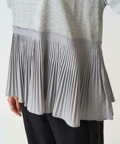 GEORGES RECH / ジョルジュ・レッシュ カットソー | レーヨンプリーツ切替ペプラムカットソー | 詳細13