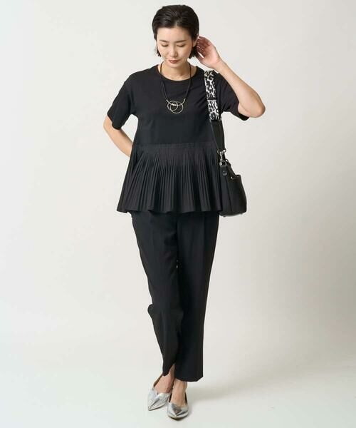 GEORGES RECH / ジョルジュ・レッシュ カットソー | レーヨンプリーツ切替ペプラムカットソー | 詳細24