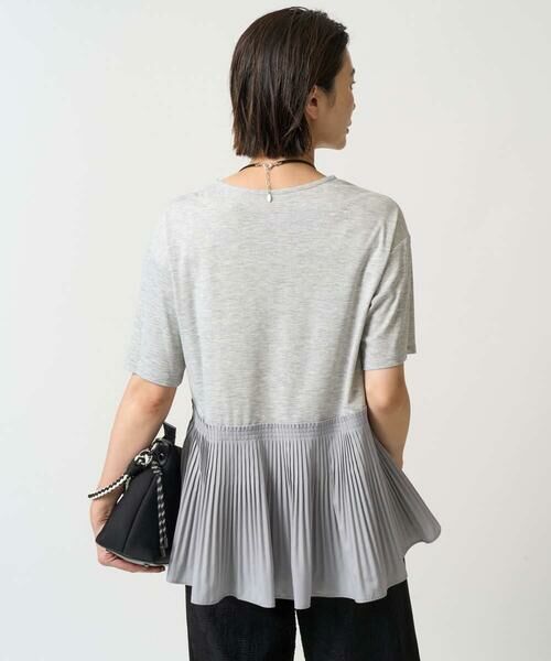 GEORGES RECH / ジョルジュ・レッシュ カットソー | レーヨンプリーツ切替ペプラムカットソー | 詳細7