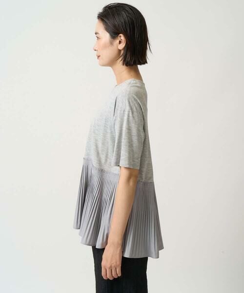 GEORGES RECH / ジョルジュ・レッシュ カットソー | レーヨンプリーツ切替ペプラムカットソー | 詳細9