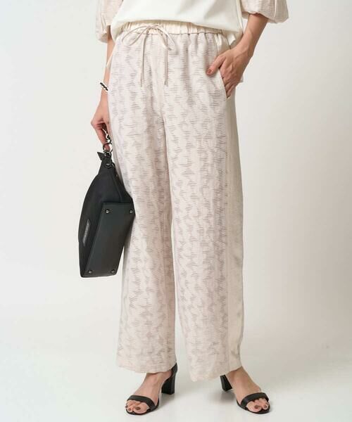 GEORGES RECH / ジョルジュ・レッシュ その他パンツ | シアージャガードサテンワイドパンツ | 詳細1