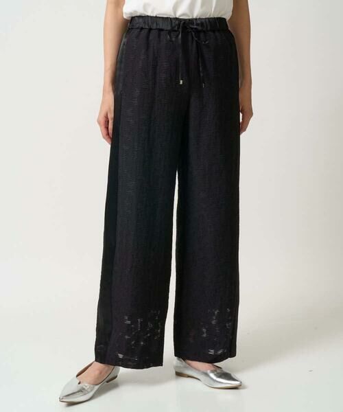 GEORGES RECH / ジョルジュ・レッシュ その他パンツ | シアージャガードサテンワイドパンツ | 詳細3