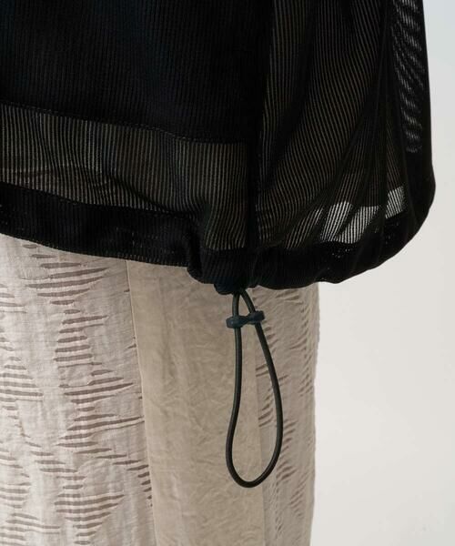 GEORGES RECH / ジョルジュ・レッシュ カーディガン・ボレロ | シアーストライプフードカーディガン | 詳細11