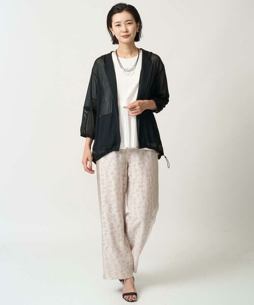 GEORGES RECH / ジョルジュ・レッシュ カーディガン・ボレロ | シアーストライプフードカーディガン | 詳細15