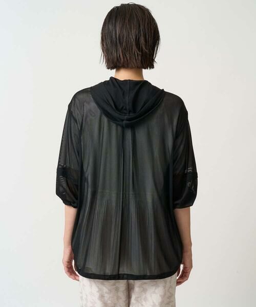 GEORGES RECH / ジョルジュ・レッシュ カーディガン・ボレロ | シアーストライプフードカーディガン | 詳細7