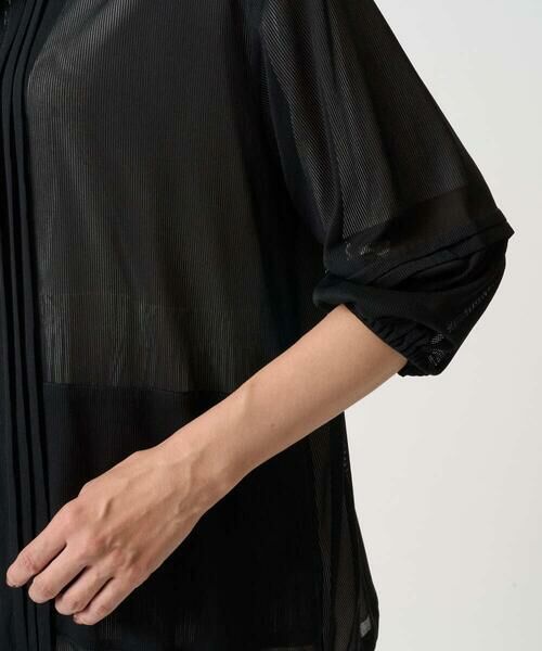 GEORGES RECH / ジョルジュ・レッシュ カーディガン・ボレロ | シアーストライプフードカーディガン | 詳細9