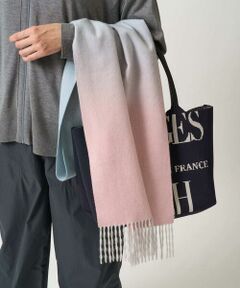 オンブレカラーウールストール