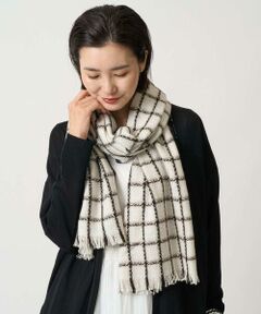 GEORGES RECH / ジョルジュ・レッシュ マフラー・ショール・スヌード・ストール | ラメツイードチェックウールストール