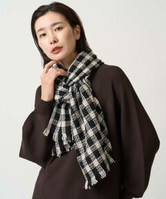 GEORGES RECH / ジョルジュ・レッシュ マフラー・ショール・スヌード・ストール | ラメツイードチェックウールストール