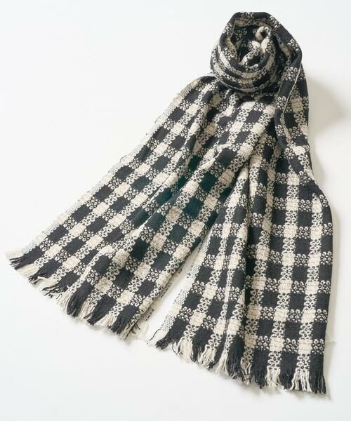 GEORGES RECH / ジョルジュ・レッシュ マフラー・ショール・スヌード・ストール | ラメツイードチェックウールストール | 詳細4