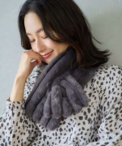 GEORGES RECH / ジョルジュ・レッシュ マフラー・ショール・スヌード・ストール | ストライプフェイクファーティペット