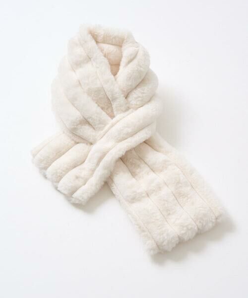 GEORGES RECH / ジョルジュ・レッシュ マフラー・ショール・スヌード・ストール | ストライプフェイクファーティペット | 詳細3