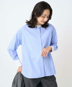 GEORGES RECH / ジョルジュ・レッシュ シャツ・ブラウス | [日本製]タイプライターストライプバンドカラーシャツ