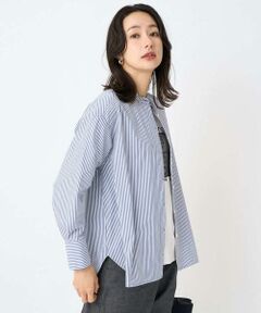 GEORGES RECH / ジョルジュ・レッシュ シャツ・ブラウス | [日本製]タイプライターストライプバンドカラーシャツ