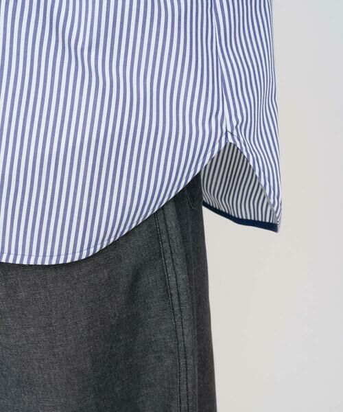 GEORGES RECH / ジョルジュ・レッシュ シャツ・ブラウス | [日本製]タイプライターストライプバンドカラーシャツ | 詳細10