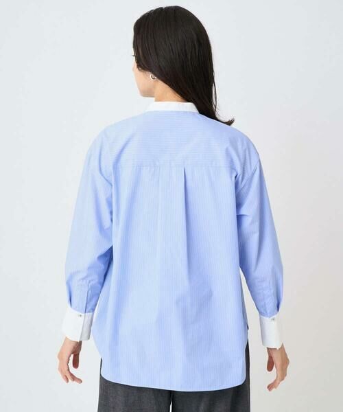 GEORGES RECH / ジョルジュ・レッシュ シャツ・ブラウス | [日本製]タイプライターストライプバンドカラーシャツ | 詳細5