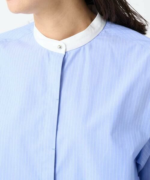 GEORGES RECH / ジョルジュ・レッシュ シャツ・ブラウス | [日本製]タイプライターストライプバンドカラーシャツ | 詳細6